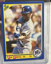 Ken Griffey, Jr. Seattle Mariners 1990 Score Baseball Card #56 Blue dot error 🔥