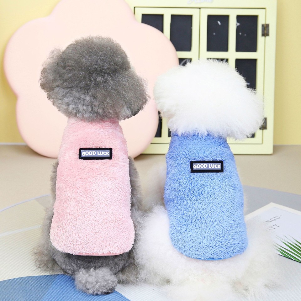 Soft Cat Warm Coat Pet Small Dog Autumn Winter Fleece Clothes Indoor