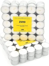 8 Hour Tea Lights Candles 50 Pack - White Long Lasting Tea Lights -Smokeless ...