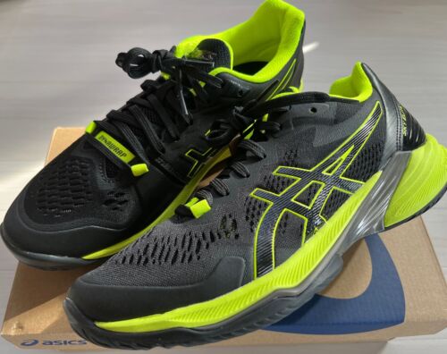 ASICS Men's Volleyball Shoes SKY ELITE FF 2 1051A064 004 Black/Safety Yellow - Picture 1 of 8