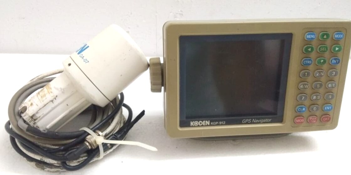 KODEN KGP-912 GPS NAVIGATOR DISPLAY WITH ANTENNA GA-07 COMPLETE | eBay