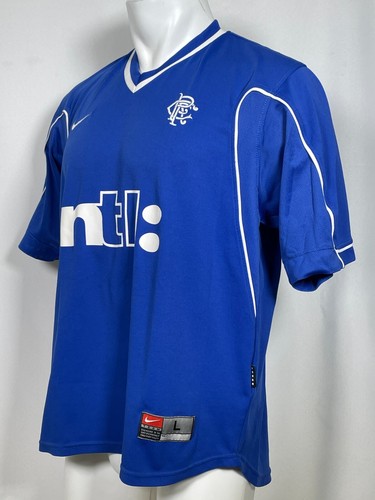 Camiseta deportiva de colección Glasgow Rangers FC Nike 1999 azul local para hombre GRANDE - Imagen 9 de 17