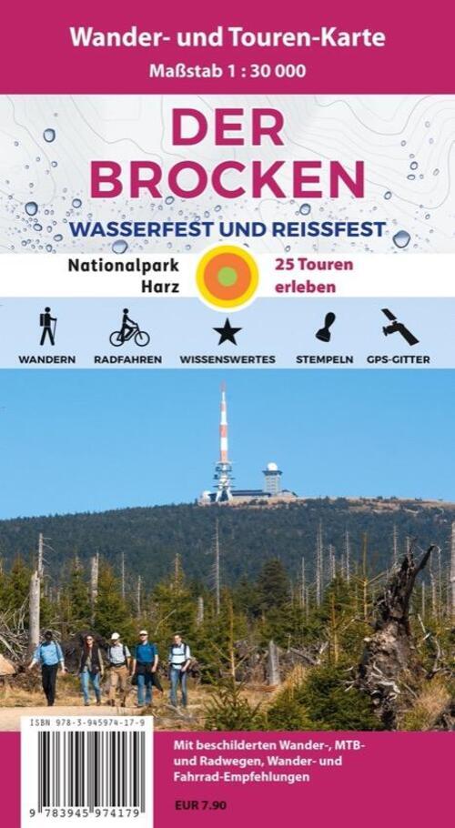 Thumbnail - Der Brocken 1:30 000 Wasser-und Reißfeste Wander- Und