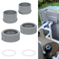 2" PVC Connector 006723F W/ 2 Nut Heater Flange Kit for Raypak Pool Heater Parts