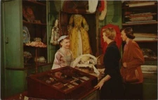 The Margaret Hunter Shop Interior Williamsburg Virginia Postcard B126
