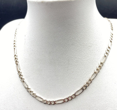 Delicate Curb Link Necklace 925 Silver Approx 52cm 10.7g 3mm W. Lobster Clasp