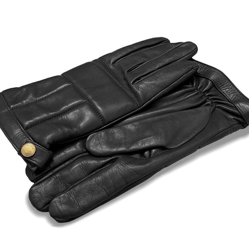 Dunhill Quilt Panel Leather Gloves Cashmere-Lined 9.5/L Mens - Picture 2 of 7