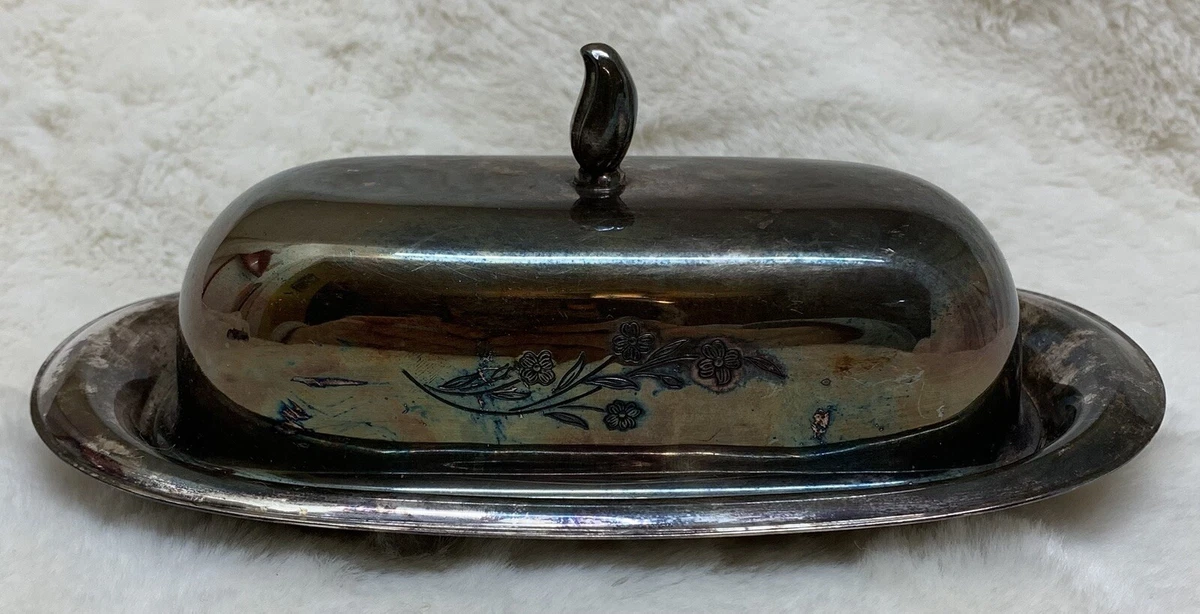 1847 Rogers Bros Antique US Silver-Plated Butter Dishes for sale