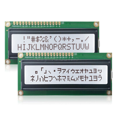 1PCS Gray 1602 16x2 HD44780 Character LCD Display Module LCM Gray backlight