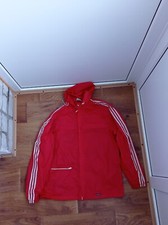 VINTAGE ADIDAS JACKET 90S 80s Red NYLON SIZE M L