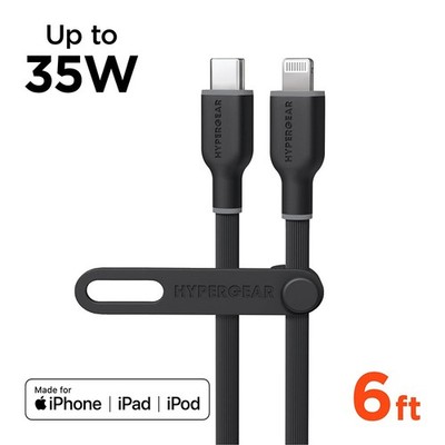 Hypergear Flexi Pro 6ft Soft-Touch Silicone Charge Cable for Apple Devices