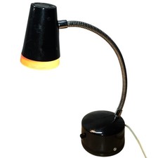 Vintage Penetray Cone Black Mini Desk Gooseneck Lamp Mid-Century MCM 1960s 14"