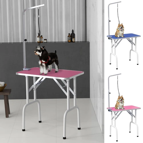 Dog Grooming Table Foldable with Adjustable Arm Max Load 30 KG 81x49x80 cm
