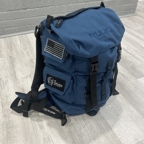 Rudis Backpack Wrestling Gear Bag 4082 Hiker 37.5L Blue Waist USA Patch Straps