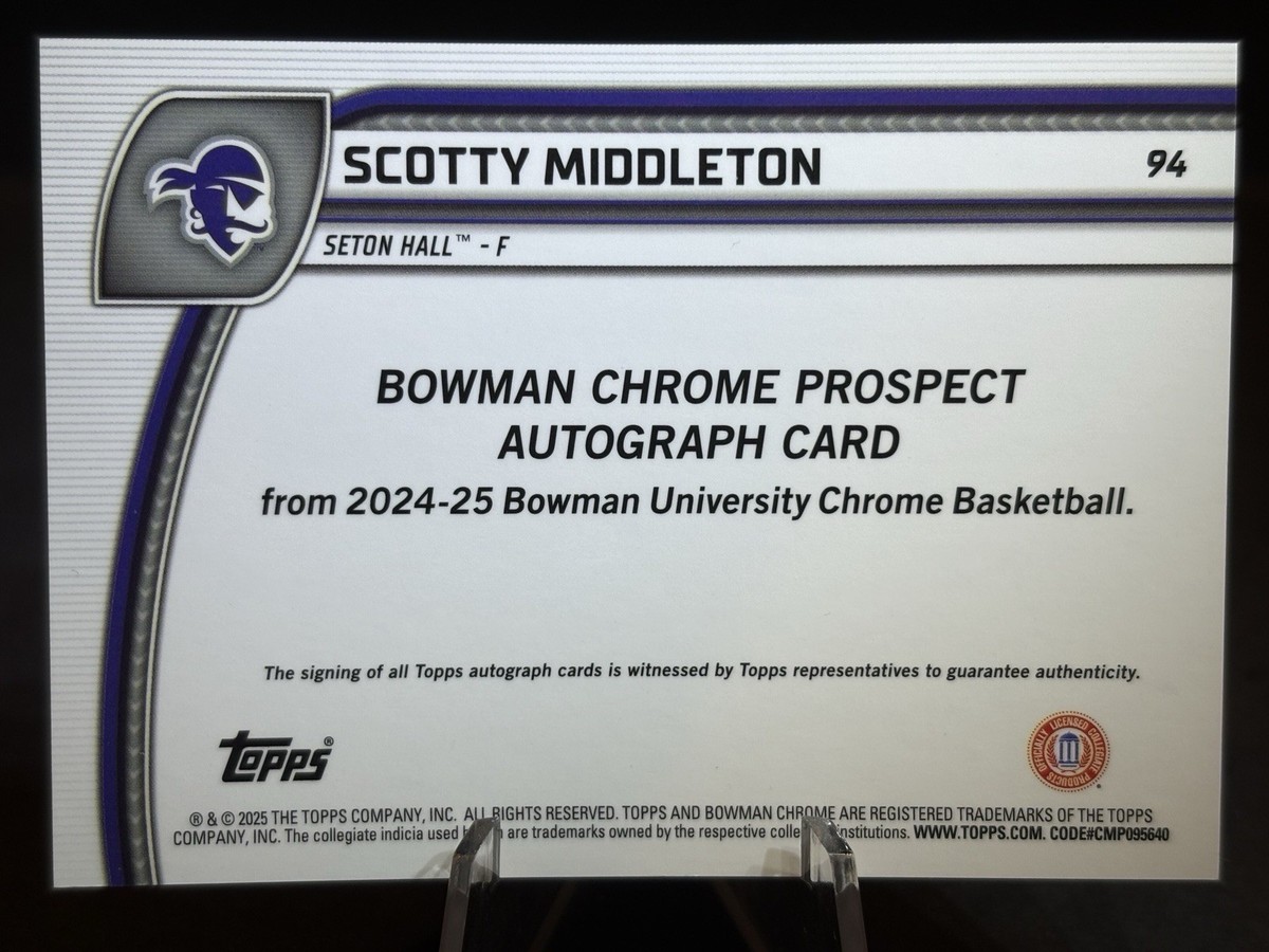 2024-25 Bowman University Chrome - Chrome Prospect Autographs