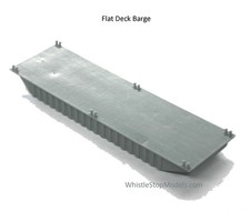 N Scale 1/160 Flat Deck Barge  Whistle Stop Models