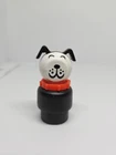 Vintage Fisher Price little people wood dog red line collar
