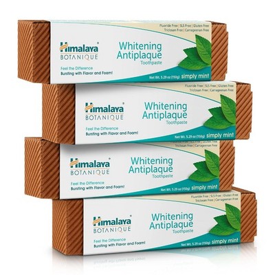 Himalaya Botanique Whitening Complete Care Toothpaste, 5.29 Ounce (Pack of 4) 