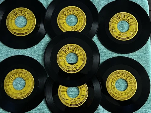 45rpm vinyl record Lot SUN Records Johnny Cash Warre Vintage vintage concert t-shirt, vintage, single stitch, B+ condition
