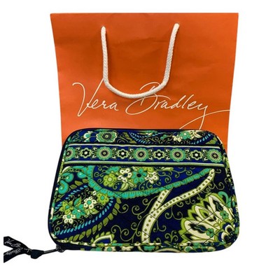 Vera Bradley Quilted Paisley Floral Small Zip Around Padded Tablet Case w Bag