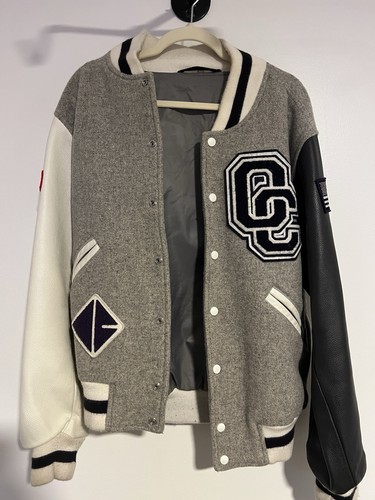OPENING CEREMONY WOOL LEATHER JACKET Letterman OC BOMBER VARSITY - Picture 1 of 3