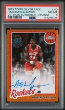 2025 TOPPS SILVER PACK 1980-81 AUTO ORANGE #HO HAKEEM OLAJUWON 24/25 PSA 8