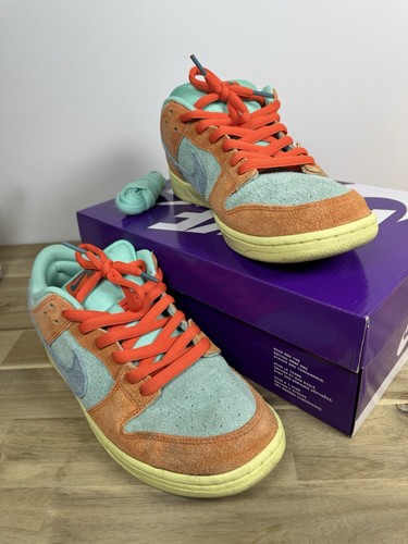 Nike Sb Dunk Low Orange Emerald Rise Size 11 AMAZING CONDITION DV5429 800 - Picture 2 of 11