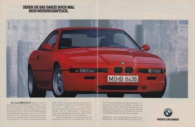 BMW 850 CSi (E31) - Reklame Werbeanzeige Original-Werbung 1993