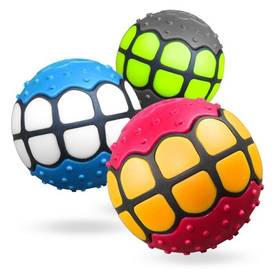 Dawg Grillz Dog Balls Toys Squeaky Fetch - Rubber Funny Ball Large, Variety 