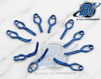Aneurysm clips Neurosurgery 10 Pcs Set In titanium High Quality