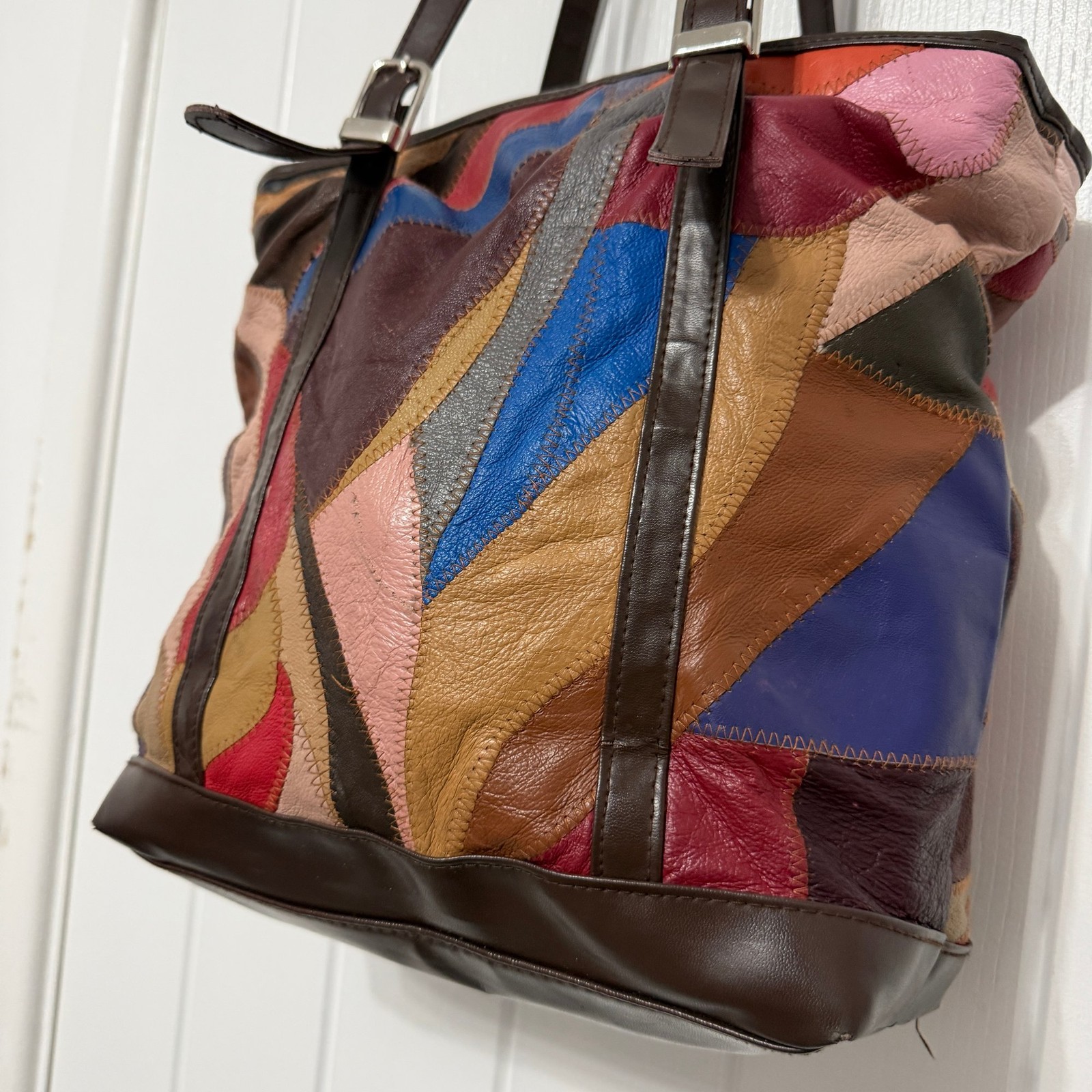 Unbranded Women's Multicoloured Patchwork Genuine… - image 8