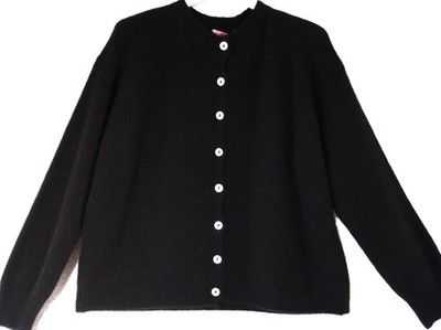 WASABI Oversize Flausch Strick Jacke Pullover 44-46-48 + Baby-Alpaka schwarz