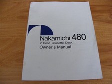 Nakamichi 480 2 Head Cassette Deck Owner's Manual ORIGINAL EXCELLENT Condition