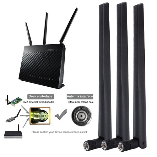 Carte réseau sans fil bi-bande 1 pièce antenne 16CM 6DBi gain élevé 2,4G/5G - Photo 7/13