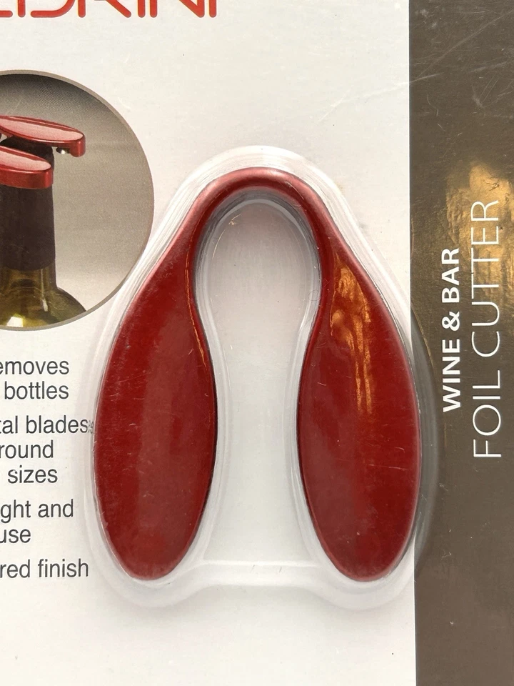 NEW Pedrini Wine & Bar Foil Cutter Italian Design Barware Accessory Red - Image 2 of 4