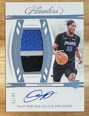 2023-24 Flawless Olivier-Maxence Prosper True Rookie Patch Auto /25 RPA Mavs