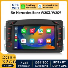 7" Android Autoradio F&uuml;r Mercedes Benz W203 Vito W639 W168 Vaneo CLK W209 W210