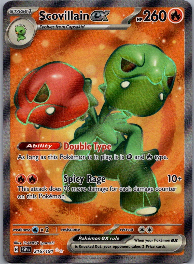 Scovillain ex Ultra Rare SV08: Surging Sparks 216/191 NM
