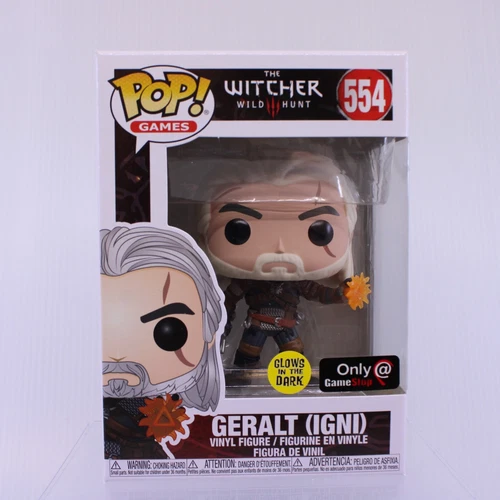 F2 Funko Pop Games GERALT Witcher Gamestop Exclusive Vinyl Figure 554