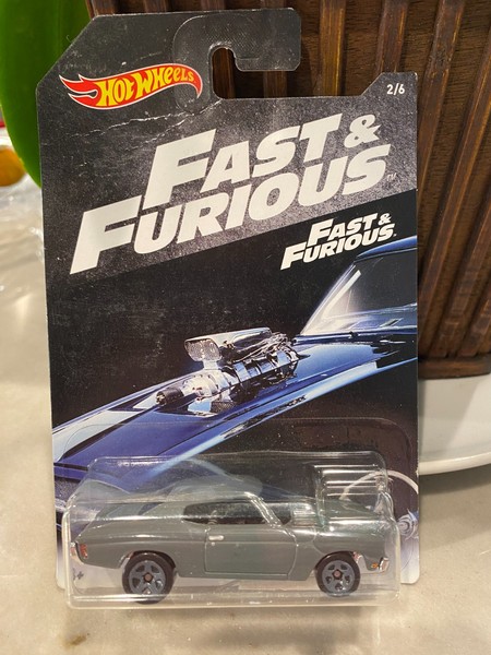 2018 Hot Wheels Wal-Mart Exclus Fast & Furious 2/1.8M70 Chevelle Ss Grau W/-image