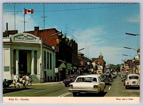 Biblioteca Pública, King Street Dundas Ontario Canadá, Postal de Espectador - Imagen 1 de 2