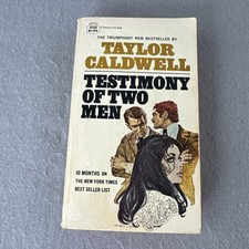 Testimony of Two Men by Taylor Caldwell Vintage Paperback 1969 Testimony of Two Men by Taylor Caldwell Vintage Paperback 1969