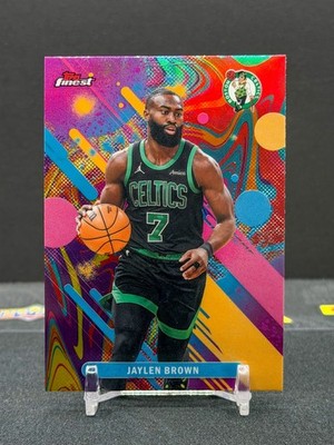2025-26 Topps Finest - Common Jaylen Brown #22 Oil Spill Refractor Celtics