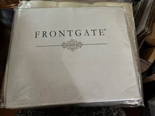 NEW Frontgate King Size Resort Flange Linen Duvet Cover 110"x 100"   100% Cotton