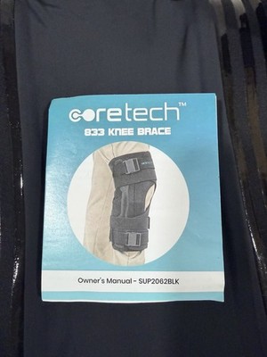 Coretech 833 Knee Brace Medium M SUP2062BLKM Hinged Support New Sealed