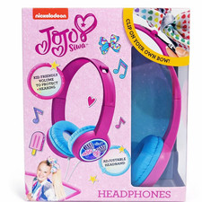 JoJo Siwa Children  s Headphones Pink Blue Adjustable Volume Safe w/ Bow