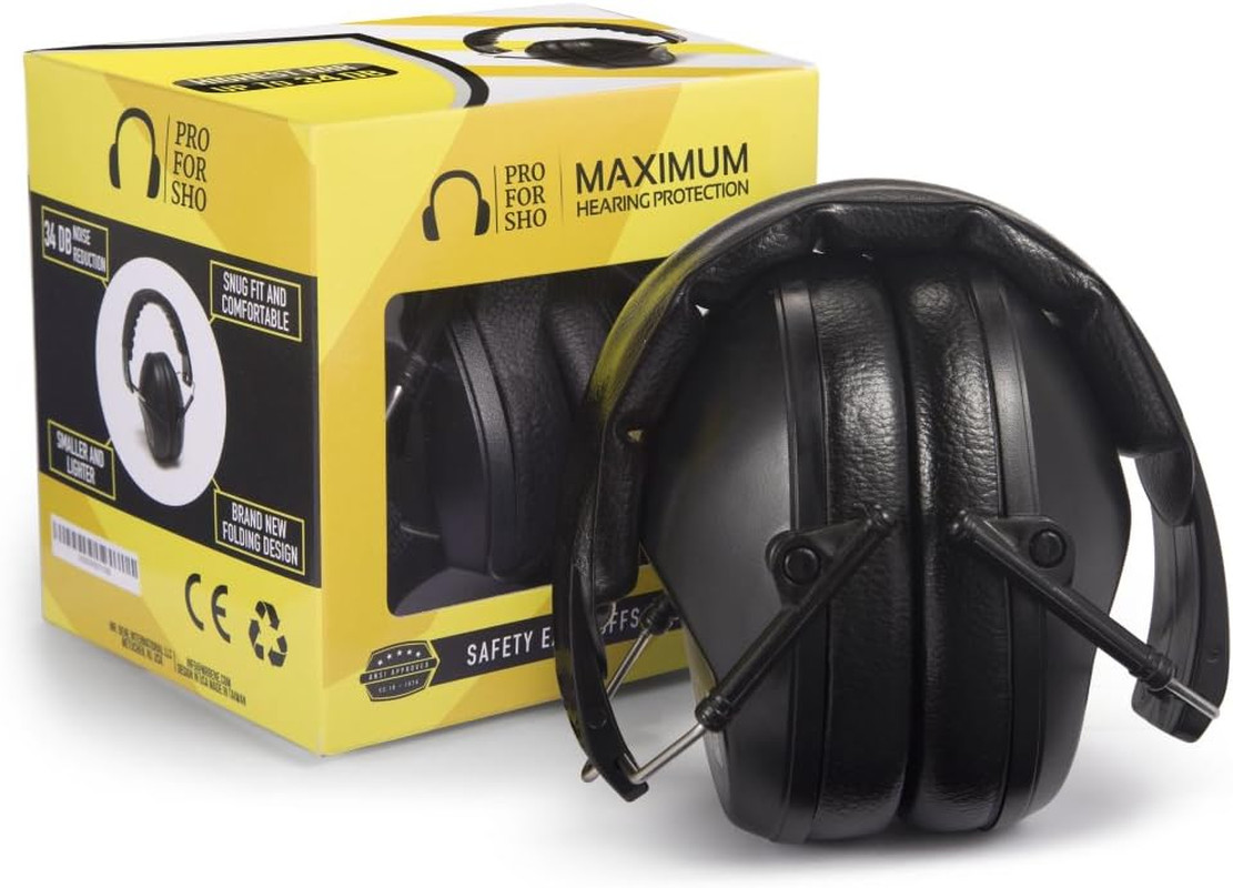 34Db NRR Hearing Protection Ear Muffs, Ear Protection for Shooting, Mowing, Work