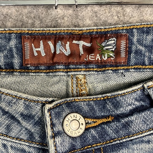 HiNT Jeans Vintage Embroidered Patchwork Distressed Bootcut Denim Women's 32x30 - Picture 9 of 21