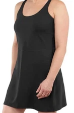 Elle Sport Women's Active Tank Dress, Black, Size- XXL