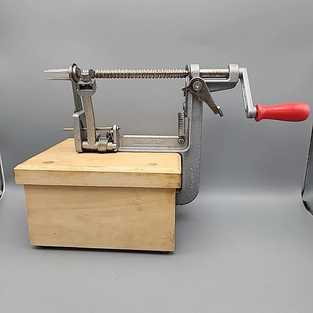 Pampered Chef APCS Apple Peeler Corer Slicer with Wood Block Stand
Opens in a new window or tab